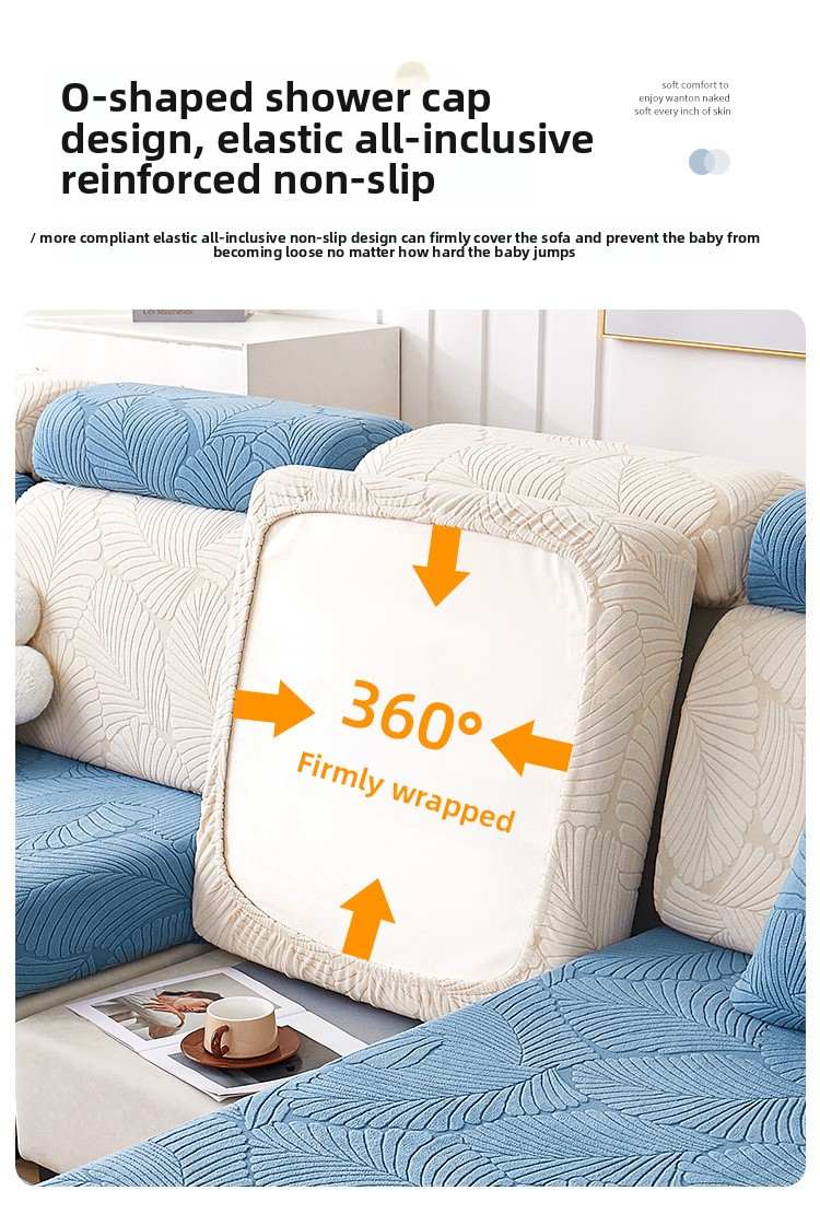 Jacquard-Sofabezug aus Samt mit Stretch – universelle Passform, rutschfest, katzenabweisend, saisonaler Schutz für Anbausofas (mehrere Größen und Farben)_voghion.com
