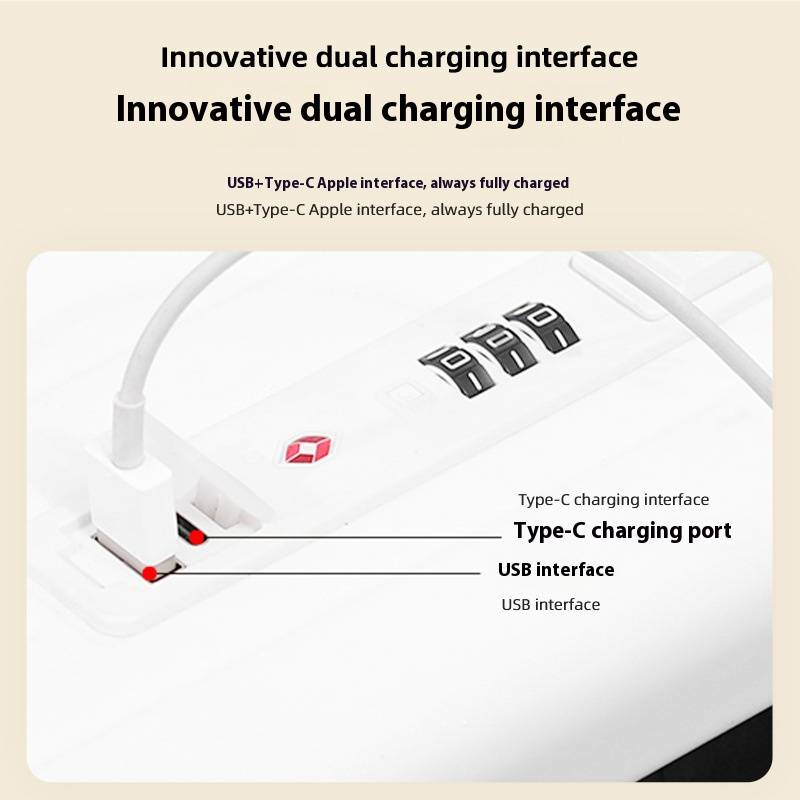 Bagaglio a mano multifunzionale con telaio in alluminio di alta qualità, porte di ricarica USB, ruote girevoli e apertura frontale (canna di fucile/bianco/nero)_voghion.com