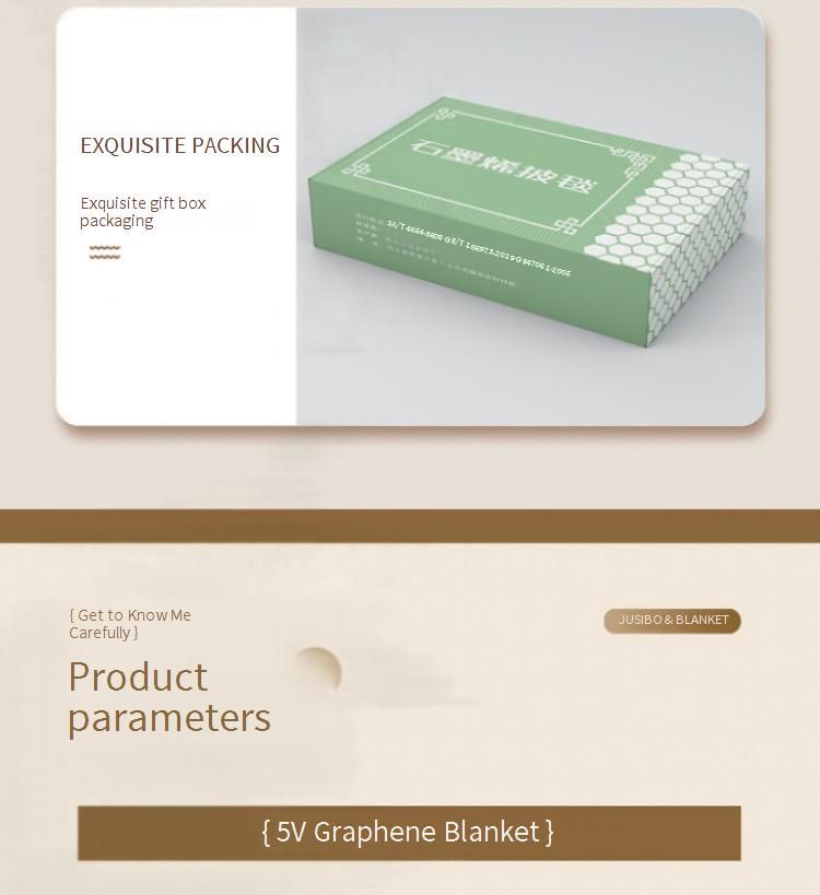 Graphene Heating Wearable Blanket - 5V Electric Heating Wrap For Knees, Waist, Shoulder & Back - Soft Cotton Blanket With 9-Temperature Settings_voghion.com