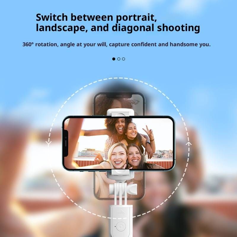 Trípode para selfies con Bluetooth S03 y luz LED (70 cm, ajustable) para iPhone, Android, TikTok y vídeos_voghion.com