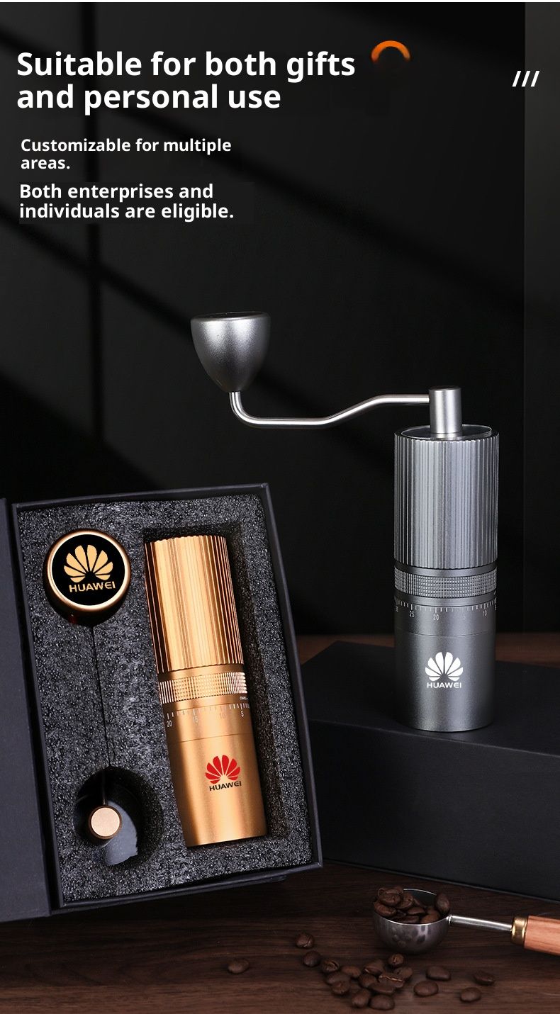 Hochwertige manuelle Kaffeemühle – Verstellbares Mahlwerk mit 5/6/7-Stern-Keramikkern, tragbare Kaffeebohnenmühle aus Edelstahl für Zuhause und unterwegs_voghion.com