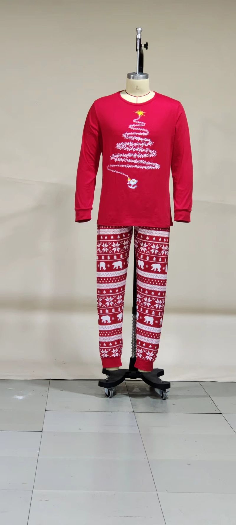 Warm Christmas Family Pajamas Set Cotton Loungewear For Parents And Children Winter Holiday_voghion.com