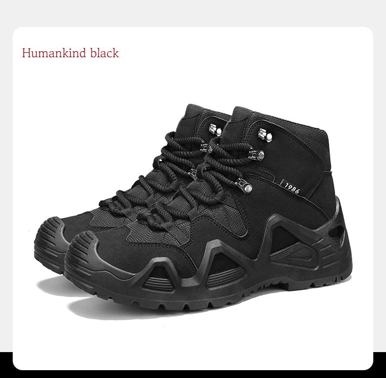 Outdoor Sports Rutschfeste Reise-Wanderschuhe Herren Dickbesohlte Midget Arbeitsschuhe Taktische Stiefel_voghion.com