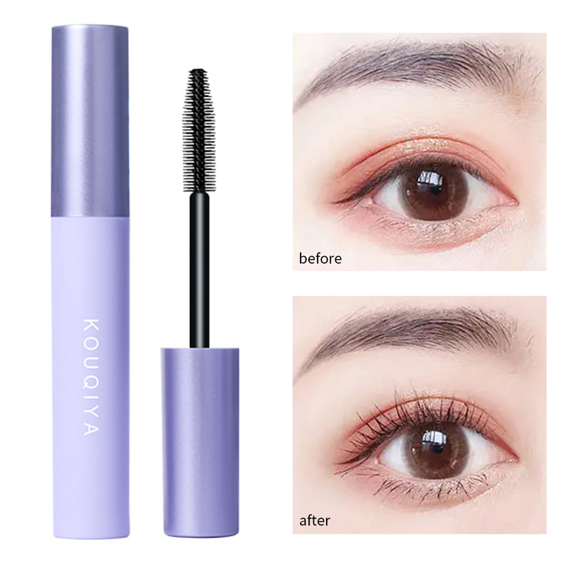 Mascara noir 4d en Fiber de soie, imperméable, Volume supplémentaire, résistant aux taches, bouclage, allongement des cils_voghion.com
