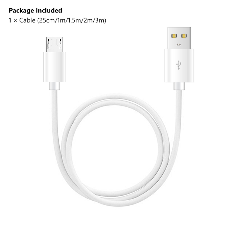 Câble de chargement Micro USB, 25cm, 1m, 1.5m, 2m, 3m, pour Samsung, Huawei, Sony, ZTE_voghion.com