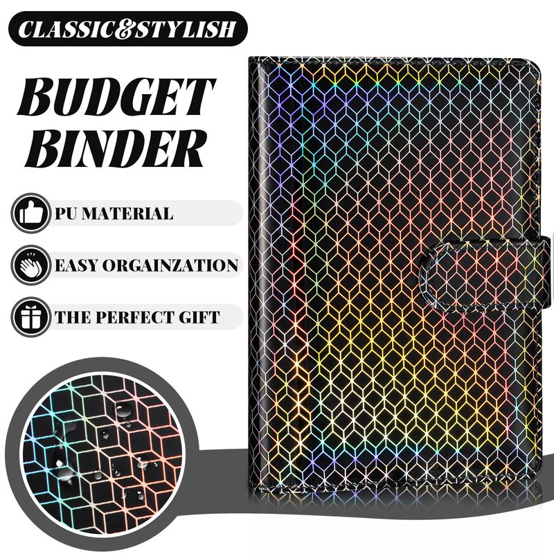 Carnets rechargeables, classeur laser, carnet créatif en PU, budget, feuilles mobiles, manuel, plan d'épargne_voghion.com