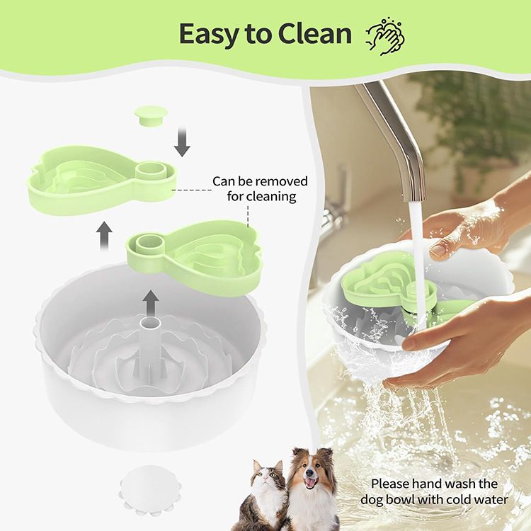 Cross-Border Lick Kunststoff-Katzennapf mit Saugnapf, Kippschutz und Erstickungsgefahr_voghion.com