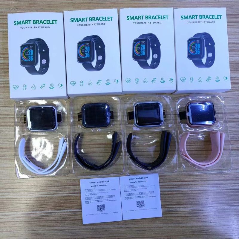 Cross-border Hot Selling D20/Y68 Smart Watch HD Color Screen 1.44 Sports Health Detection Information Reminder Bracelet Durability Upgrade_voghion.com