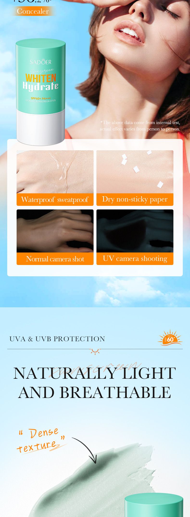 Full English Stick SADOER Whitening Moisturizing UV Resistant Sunscreen_voghion.com