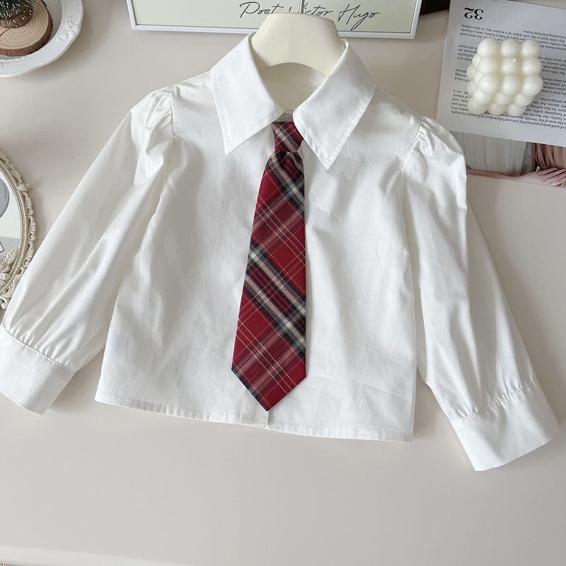 2024 Hierscht nei koreanesch Meedercher College-Stil JK Outfit Strickweste Hemd Plisséiert Rock Dräi-Stéck Set 67573_voghion.com