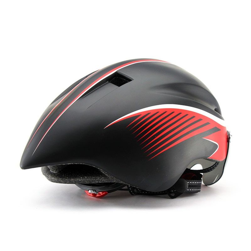 Popular Aero TT Road Cycling Protective Bicycle Helmet With Magnetic Windshield And Goggles Preferred_voghion.com