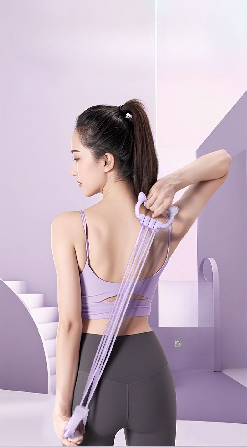 Verstellbares Band für Frauen und Schulter-Stretching-Übungen, Yoga, Schönheit, Widerstand, elastisches Seil, Rückentrainingsgerät_voghion.com