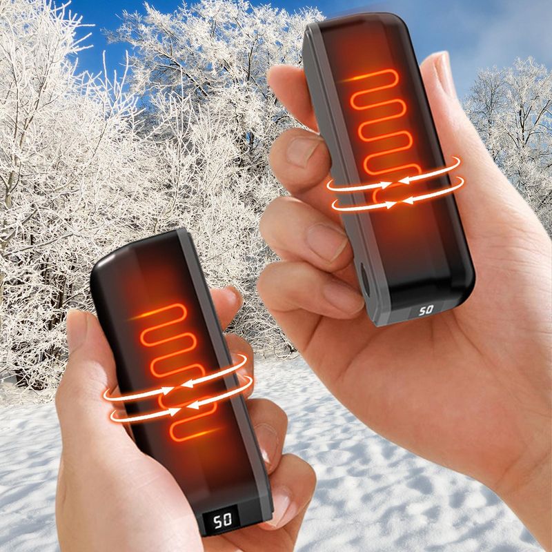 Magnetischer, wiederaufladbarer Handwärmer für Campingausrüstung, Jagd, Outdoor-Aktivitäten bei kaltem Wetter, Wandern und Golf_voghion.com