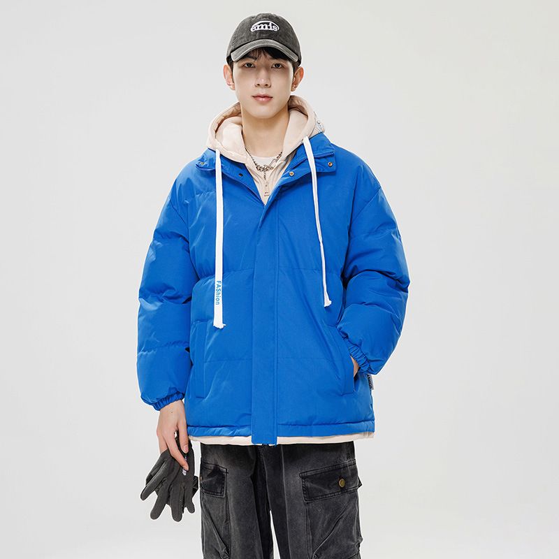 Giacca invernale 2024 nuova impermeabile, antivento, antistatica con cappuccio in maglia di cotone con calore interno, accappatoio per uomo_voghion.com