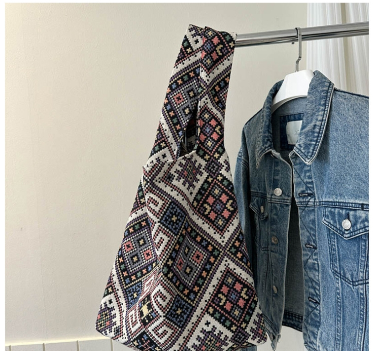 Efterår og vinter nye nationale vind stor kapacitet kvinde taske enkelt skulder armhule bucket taske all canvas taske stor taske_voghion.com