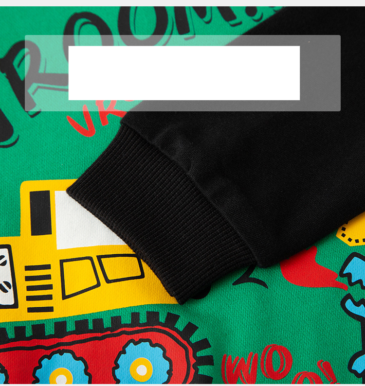 Kinder Herbst Cartoon Hoodie Baby Pullover Jungen Baumwolle Ärmel Top_voghion.com