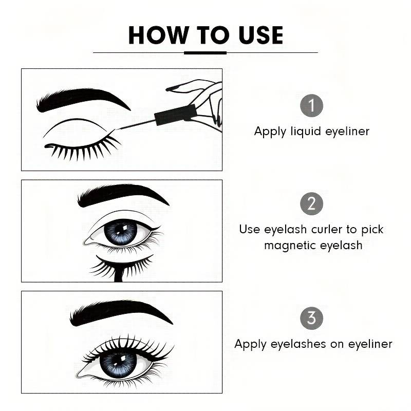 Lápiz delineador de ojos en stock, juego de pestañas postizas, cabello de visón 3D, voluminizador, maquillaje de ojos europeo y americano_voghion.com