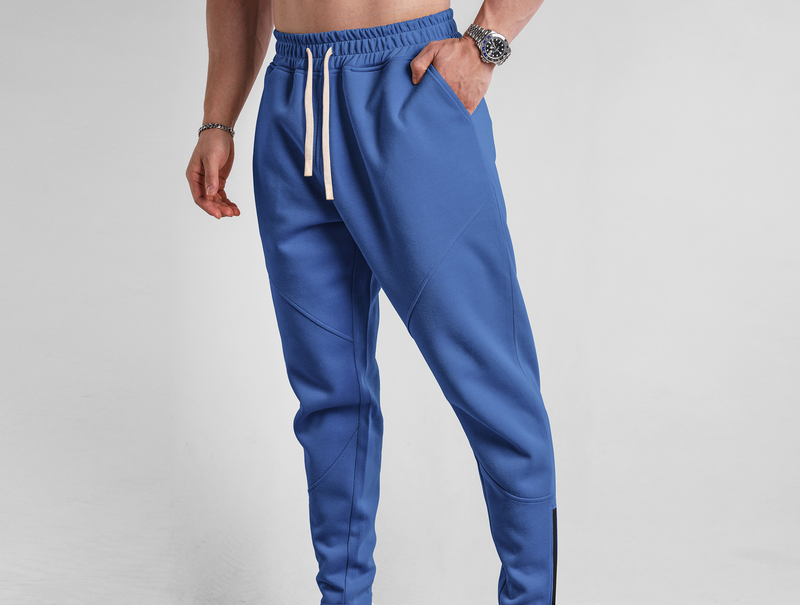Vêtements pour hommes Pantalons de sport décontractés Slim Fit à revers Pantalons de survêtement d'extérieur épais pour printemps et automne_voghion.com