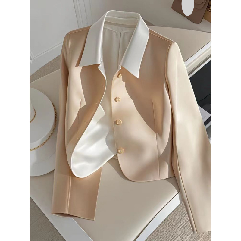 Women's Clothing Champagne Suit Jacket Autumn New Style Unique And Beautiful High End Chic Top_voghion.com