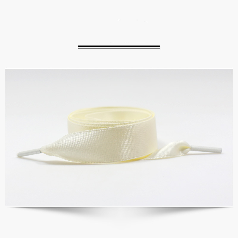 Accessori per scarpe lacci per scarpe in seta 2 cm pizzo nastro di raso colore bianco e nero colore caramella nastro piatto corda per lacci per scarpe un paio_voghion.com