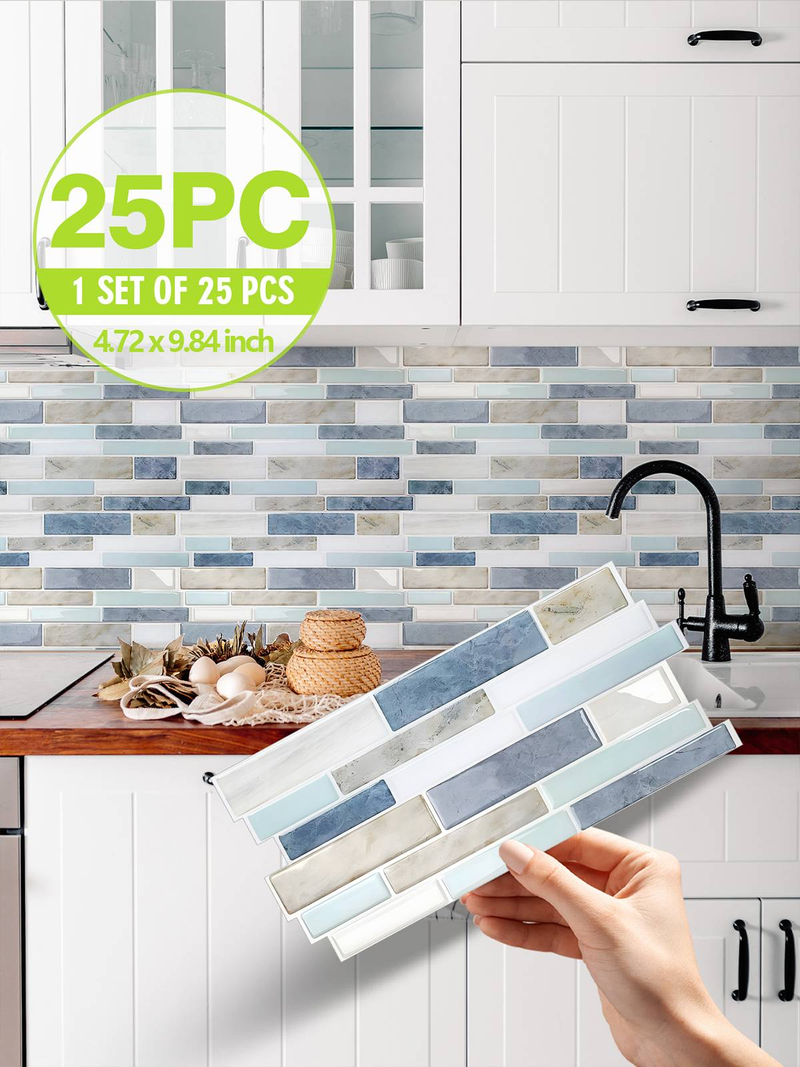 25 gab. marmora 2D virtuves sienas uzlīmes. Pašlīmējošas mājas dekoru uzlīmes flīžu virsmām, sienām, vannas istabas un ēdamistabas dekorēšanai/renovācijai._voghion.com