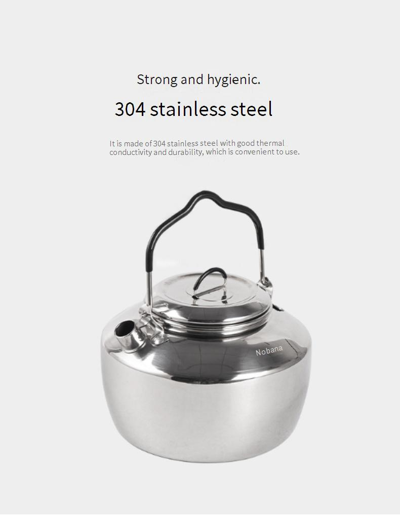 1,5-l-Camping-Wasserflasche aus Edelstahl – 304 lebensmittelecht und auslaufsicher – tragbarer Tee-/Kaffeekessel für den Außenbereich für Wanderpicknicks und Roadtrips_voghion.com