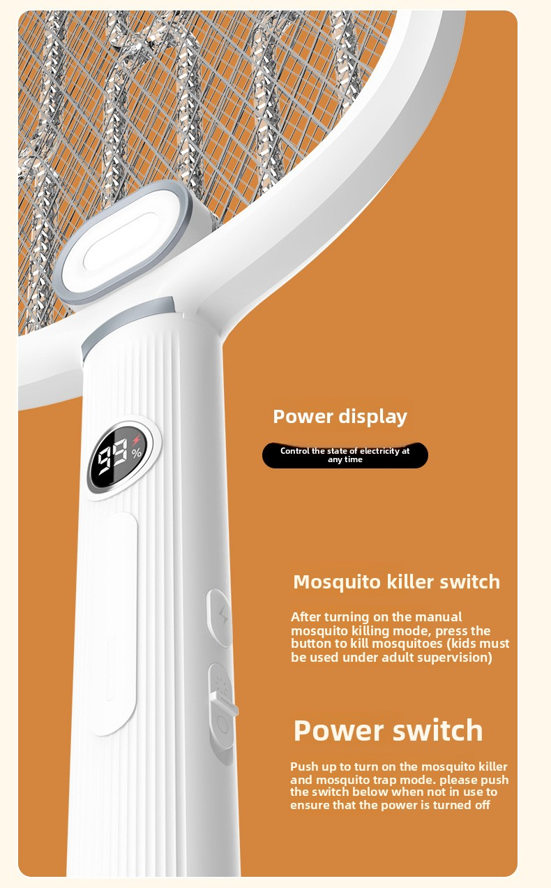 Matamosquitos eléctrico plegable con luz ultravioleta: 2 en 1, mata insectos y atrapamoscas (matar insectos automático para uso doméstico)_voghion.com