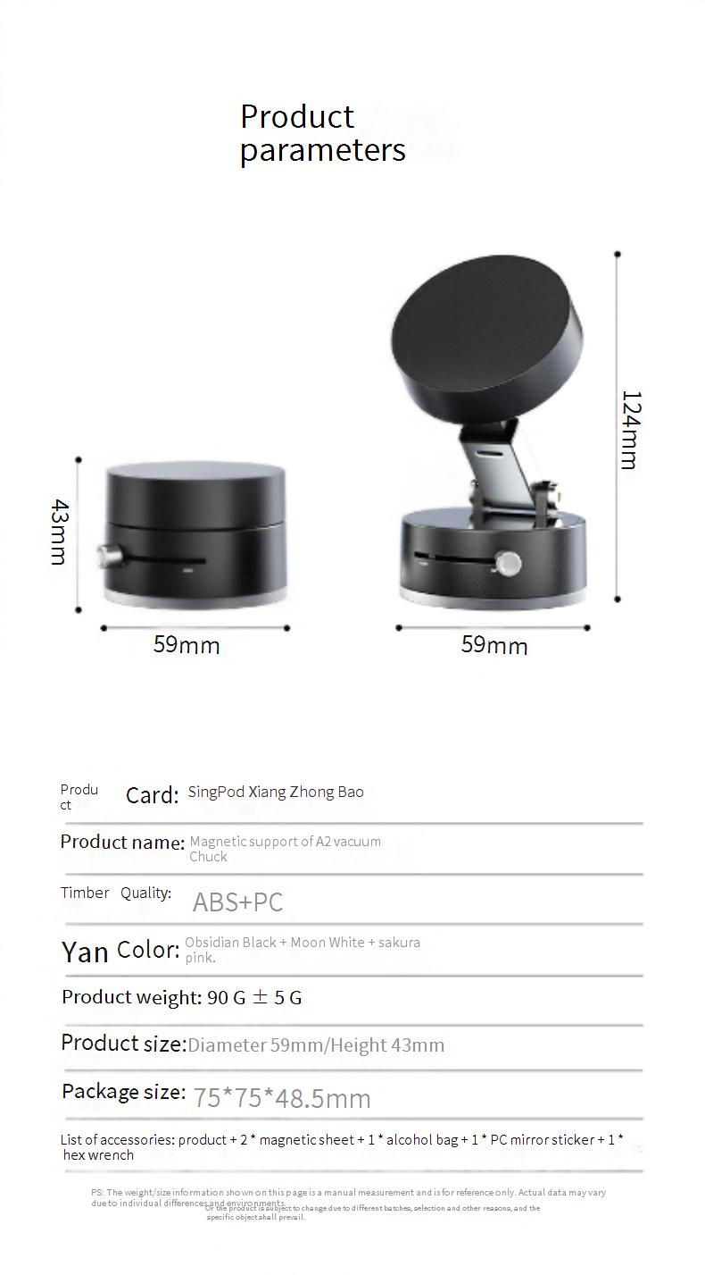 Magnetischer Telefonhalter, 360° drehbare und faltbare Autotelefonhalterung, starker Telefonständer mit Vakuumsauger für Auto/Schreibtisch/Zuhause, universelle Kompatibilität_voghion.com