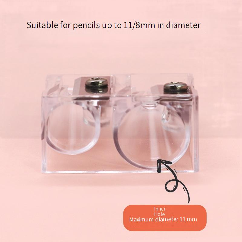 Dual Hole Transparent Pencil Sharpener - Compact & Durable Manual Pencil Sharpener For Students, Artists & Office Use_voghion.com