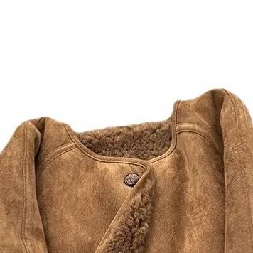 Luxe imitatiebontjas - comfortabele suède-achtige bomberjack met 3D-textuur, oversized pasvorm en warme lamswollen voering voor kleine vrouwen (S-3XL)_voghion.com
