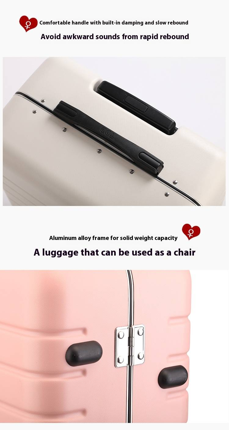 Durable PC Aluminum Frame Luggage With TSA Lock, 20-inch & 25-inch Spinner Suitcase For Travel, Waterproof & Lightweight Carry-On_voghion.com