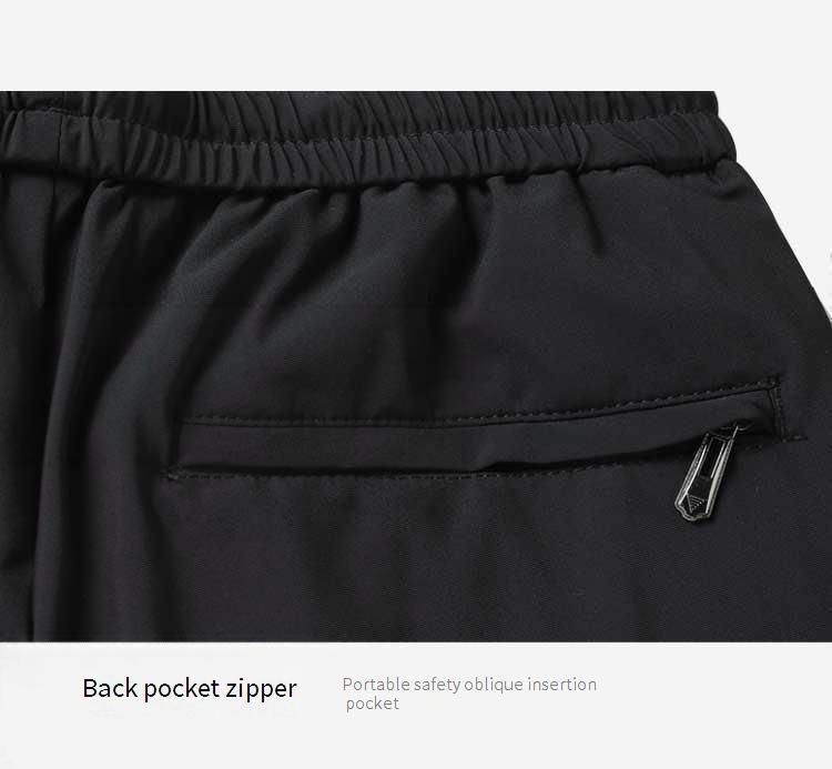 Pantaloni in seta ghiacciata in stile retrò – Pantaloni casual elasticizzati a vita alta con tessuto traspirante e ad asciugatura rapida (nero/grigio, M-5XL)_voghion.com