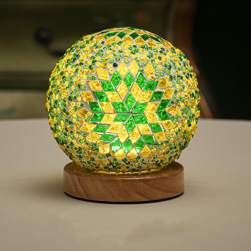 LED créative baroque veilleuse romantique et libre Style bohème créatif charge lampe de Table décorative en verre lumière_voghion.com