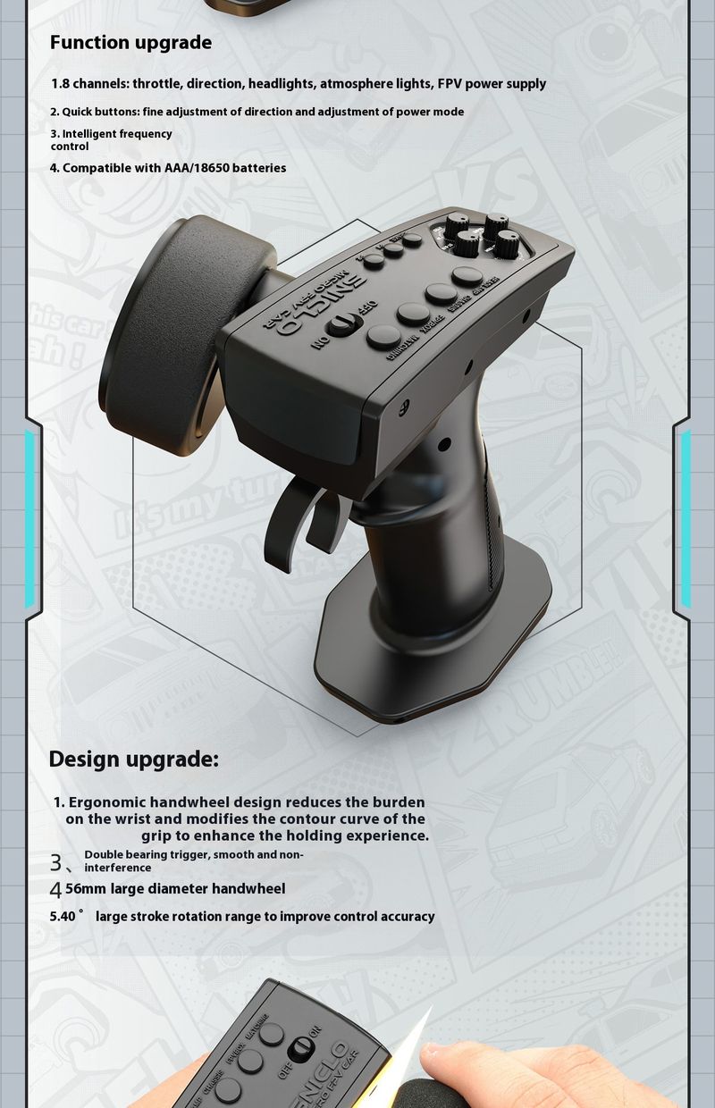 Sniclo Xiluoke 3005 Tule Y60 FPV Controle Remoto Sem Fio Simulação Carro 1:64 Presente de Aniversário_voghion.com