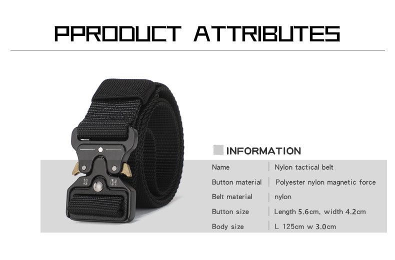HOT Men's Outdoor Hunting Tactics Multi functional Buckle Nylon High Quality Marine Corps Canvas Belt_voghion.com