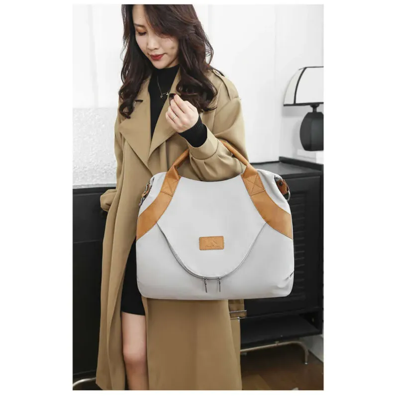Large Capacity Single Shoulder Crossbody Nylon Women's Style Messenger Tote Bag_voghion.com