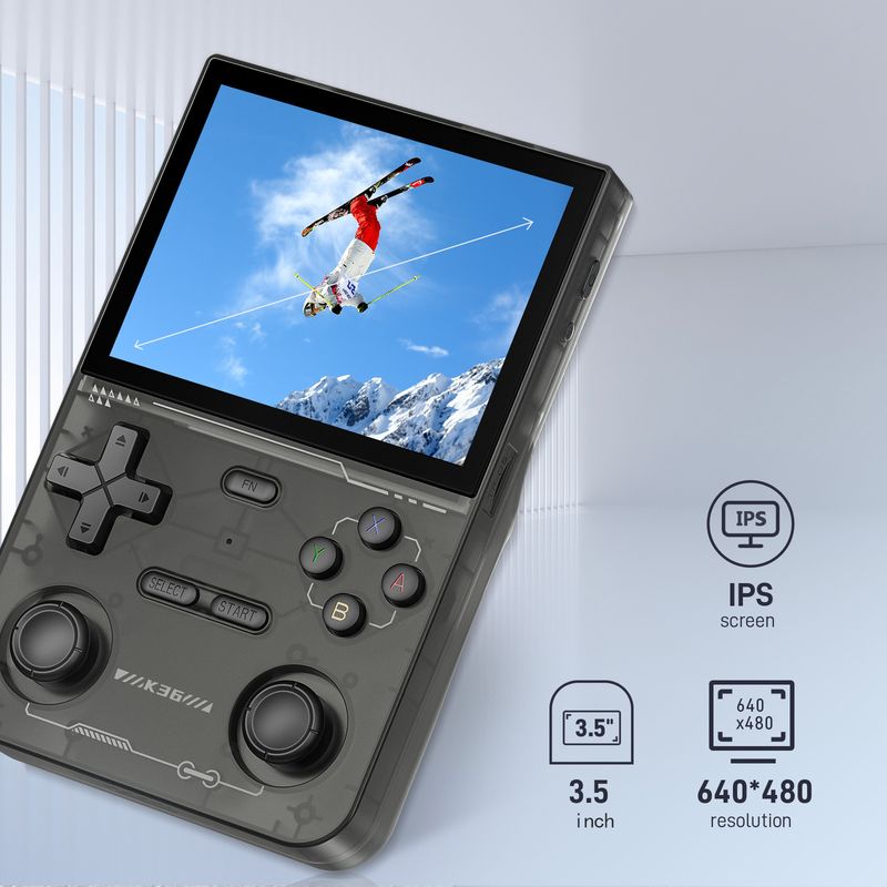 64 GB 16000+ Games 640*480 3,5 inch IPS Handheld Gaming 2025 TV Klassieke Draagbare Handheld Retro Gameconsole K36_voghion.com