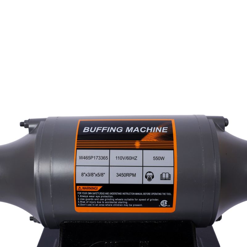 8-Inch Electric Polisher Bench Buffer Grinder - Includes 4PCs 80Ply Thic Buffing Wheels Ideal Benchtop Buffing Machine For Polishing Metal, Jewelry, Knives, Wood, Jade, And Plastic. CSA Certificated_voghion.com