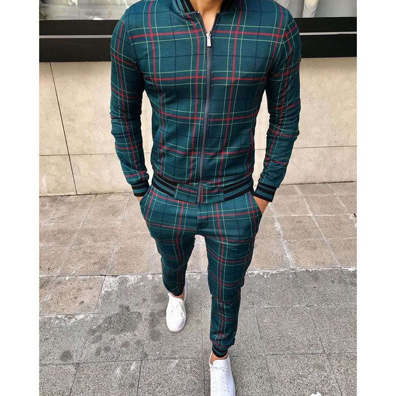 Nuova felpa da uomo casual a righe con cerniera stampata in 3D, alla moda e di marca_voghion.com