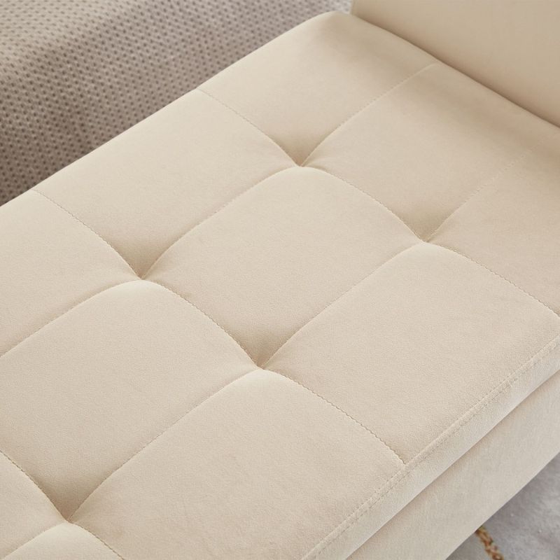Bed Bench 51.5 With Storage Beige Velvet_voghion.com