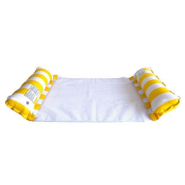 Poolzubehör 2 Tube Banana Leaf Aufblasbare Liege mit Netz Heavy Duty PVC Floating Hängematte für Erwachsene Pool Strand Wasserstuhl_voghion.com