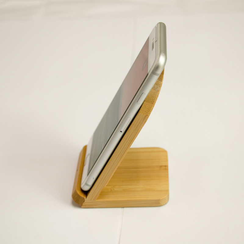 10w bamboo wireless charger bracket vertical wireless fast charge rounded vertical wireless for Apple mobile phone_voghion.com