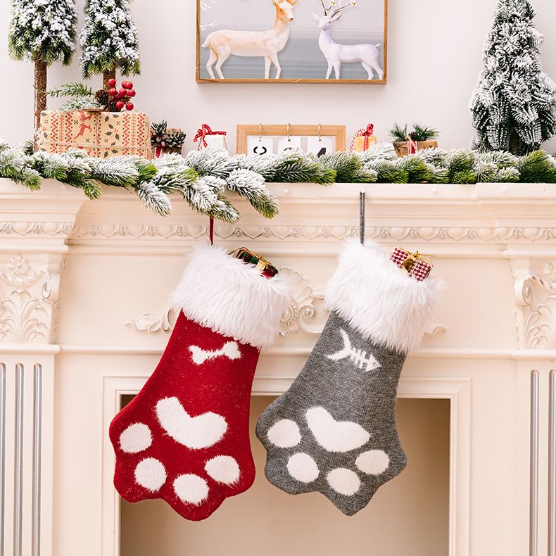 Crăciun nou decorațiuni de Crăciun plush gheara de pisică șosete de Crăciun șosete cadou pentru copii decor de atmosferă de sărbătoare de Crăciun_voghion.com