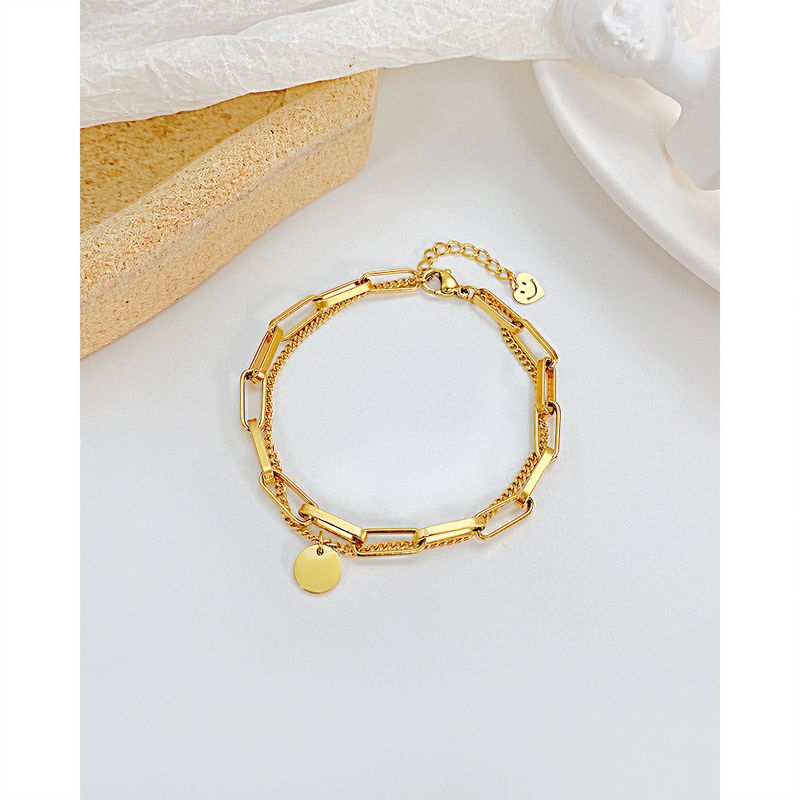 Damenschmuck Nischendesign Kalter Stil Liebe Smiley Gesicht Mehrschichtiger Wickelhandschmuck Damenarmband aus Titanstahl_voghion.com