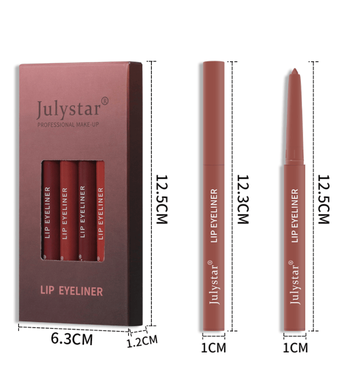 PSJ301-011M Fine And Smooth Lip Balm, Ink-like Lip Liner, Lasting Lipstick, 6 Color Lip Liner, Smooth And Full With Multiple Color Options, Single Unit 0.5g, Non-Diffuse,_voghion.com