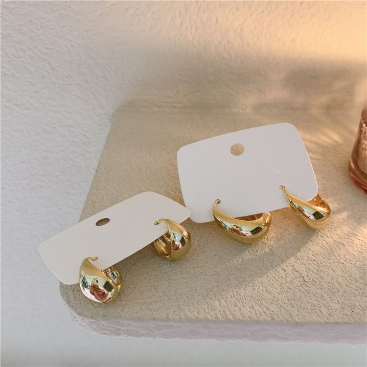 Orecchini ovali di design di nicchia per le donne in stile retrò orecchini in metallo temperamento di celebrità di Internet fibbie per le orecchie semplici accessori per le orecchie_voghion.com