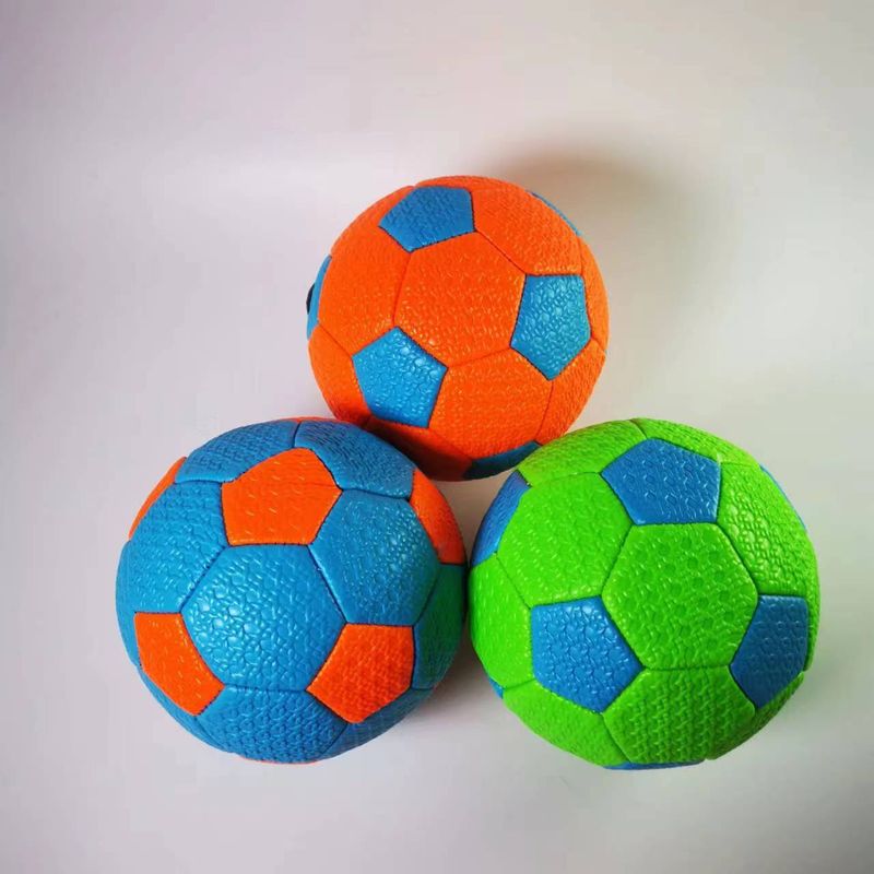 Vibrant 2-Size Stitched Soccer Ball For Kids – Color Recognition & Tactile Training Toy With Textured Surface (Blue, Pink, White, Green, Orange)_voghion.com