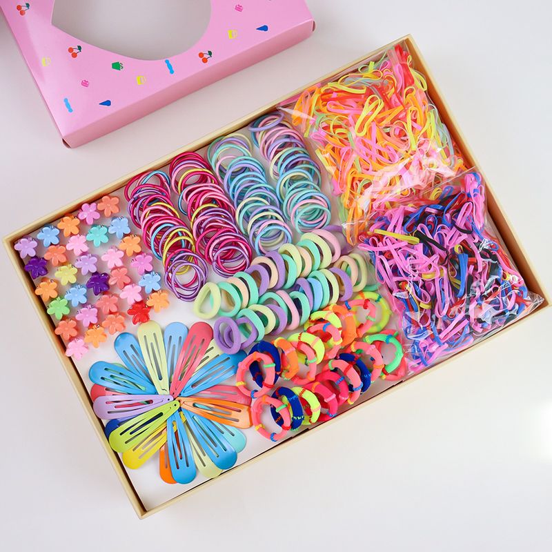 Accessoires pour enfants Épingle à cheveux Ensemble de combinaison d'épingles à cheveux Coffret cadeau Anneau pour cheveux de bébé Pince latérale pour fille_voghion.com