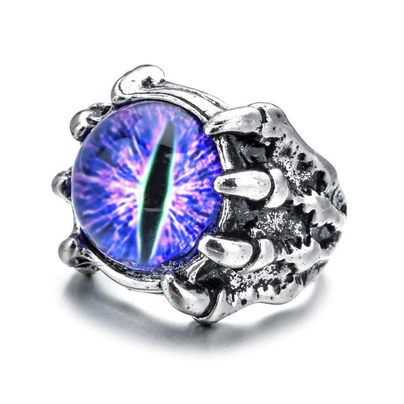 Mode Kreative Bösen blick Ringe größe einstellbar Punk offenen Ring Schmuck männer Bar Nachtclub Zubehör Geschenke_voghion.com