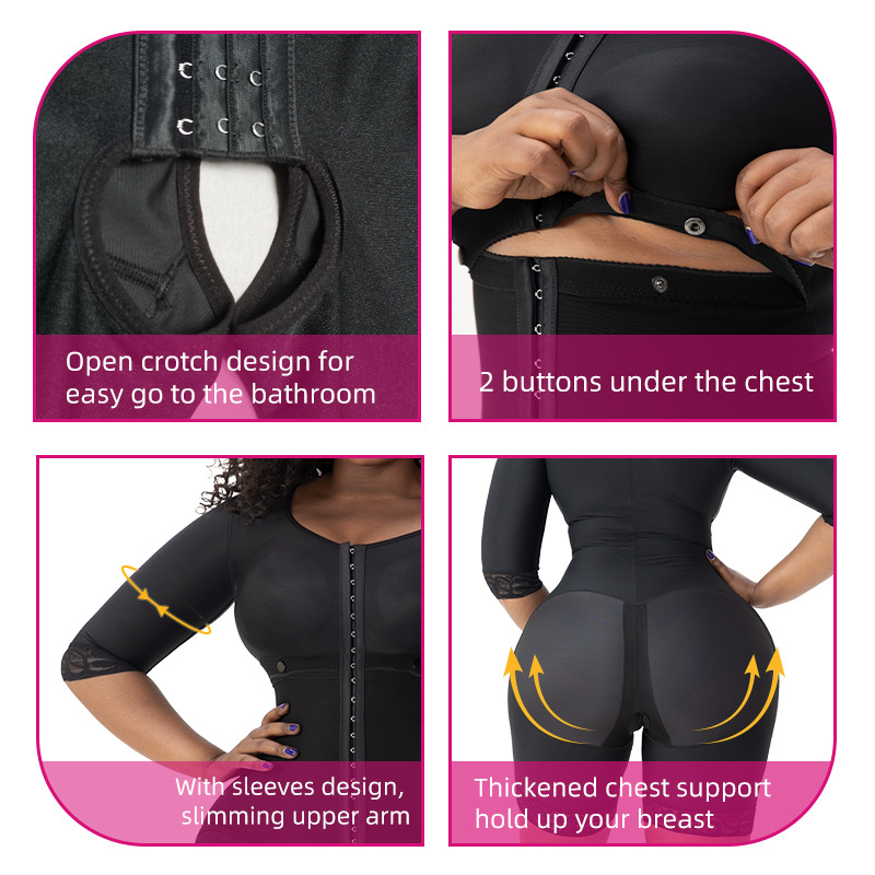 Damenbekleidung Körperformung Body Korrekturgürtel Bauch Taillenlift Hüftstütze Brust und Arm Fettabsaugung Korsett_voghion.com